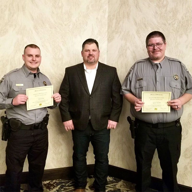 reserve deputies with sheriff winfrey after reserve swearing in