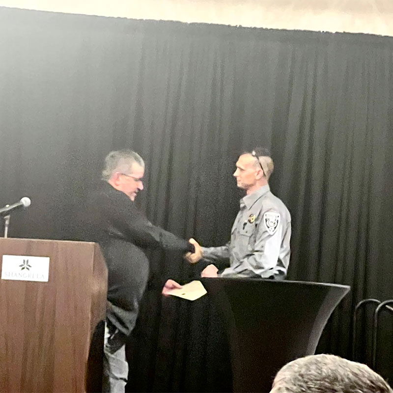 reserve deputy receiving their certificate